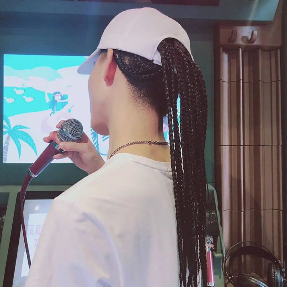 Baseball Cap Wig Hip Hop Hat Daily Wear Peaked Cap Wig Hair Dreadlocks Cap 35cm Dirty Hair Braid Sun Visor Hats Funny Costume