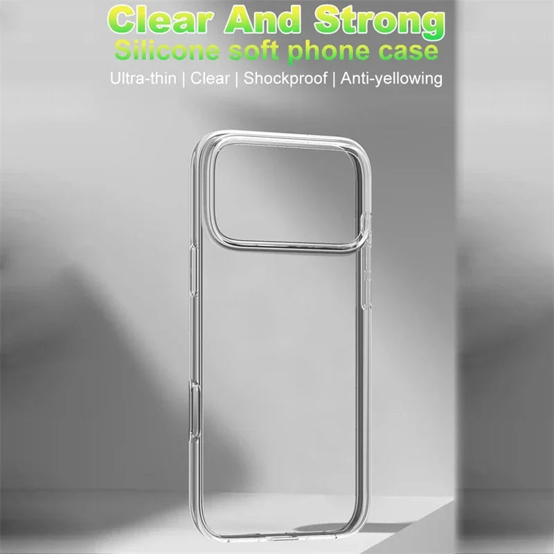 Transparent Soft Silicone TPU Phone Case For iPhone 17 Pro Max Ultra Thin Clear Shockproof Cases For iPhone 17 Air Back Cover