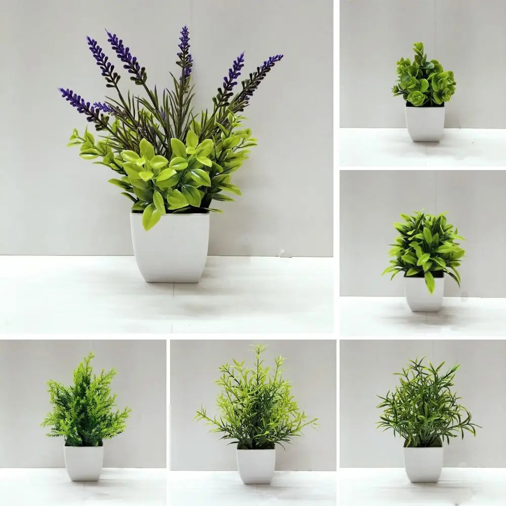 False Plants With Pot Potted Flowers Table Pulp Pot Garden Outdoor Decor