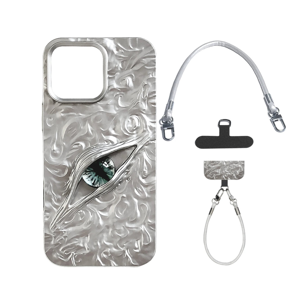 Fashion Phone Cases for iPhone 17 Air 16 Pro Max 15Pro 14Pro Personalized 3D "Devil's Eye" Design Cover Halloween Couple Case