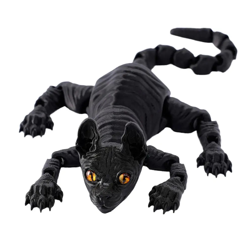 3D Printed Sphynx Cat Animals Toy Hairless Cat Figurine Cute Cat Fidget Toy For Cat Lover Funny Toy Collector Home Decoration