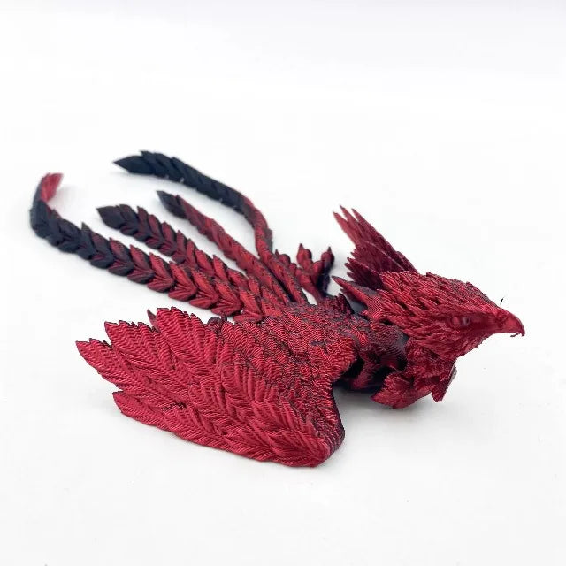 3D Printed Long Tail Phoenix Simulation Animal Model: Joint Movable Design – Perfect as Home Ornament & Engaging Children’s Toy