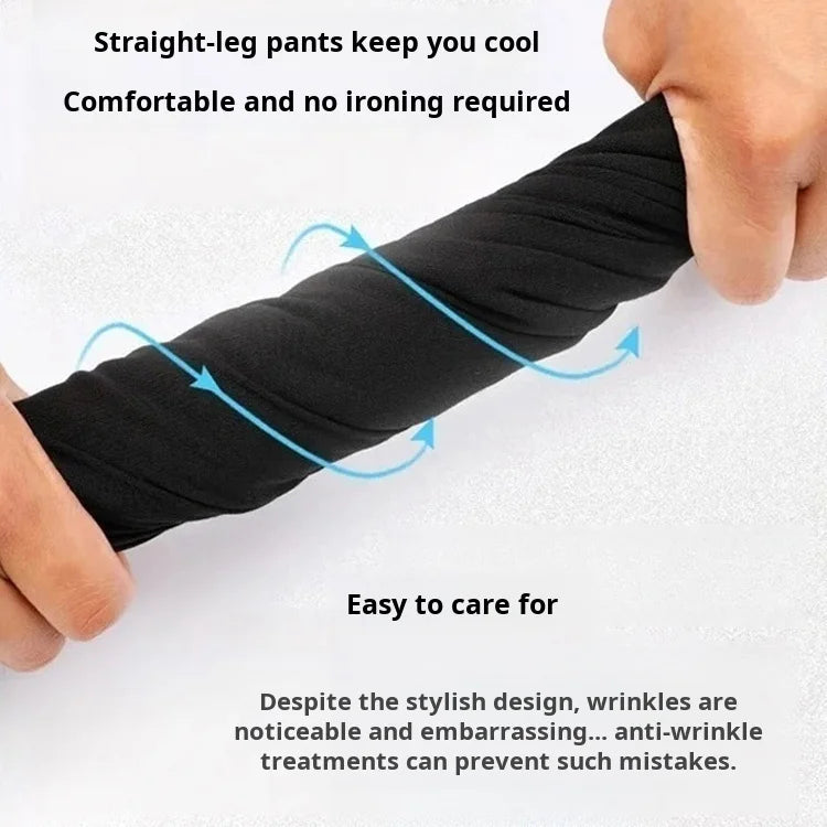 Men's Drape Pants Simple Loose Wide Leg Pants Positive Draped Drag Floor Trousers Outdoor Breathable Casual Straight Leg Pants