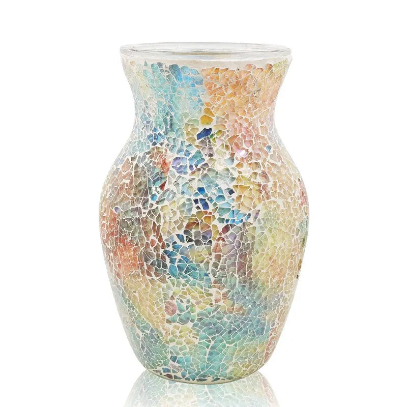 Bohemian Mosaic Glass Vases