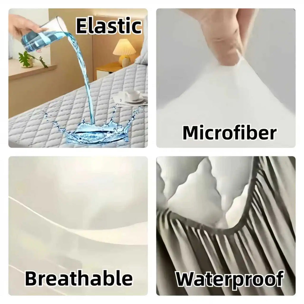 Waterproof Mattress Cover Mattress Protector Soft Breathable Bed Fitted Sheet