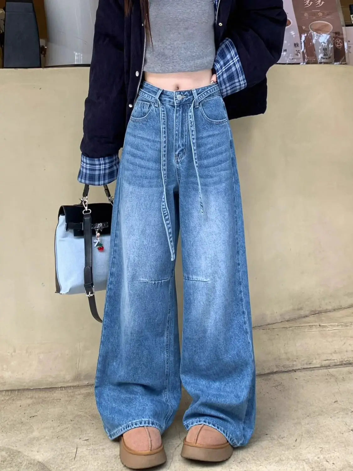 Women's Wide-Leg Jeans High-Waisted