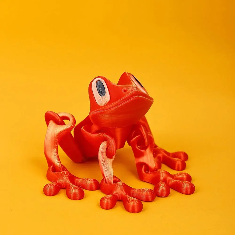 3D Printing Simulation Tree Frog Joint Movable Frog Ornaments Kitchen Home Decoration Office Animal Desk Toy Refrigerator Magnet