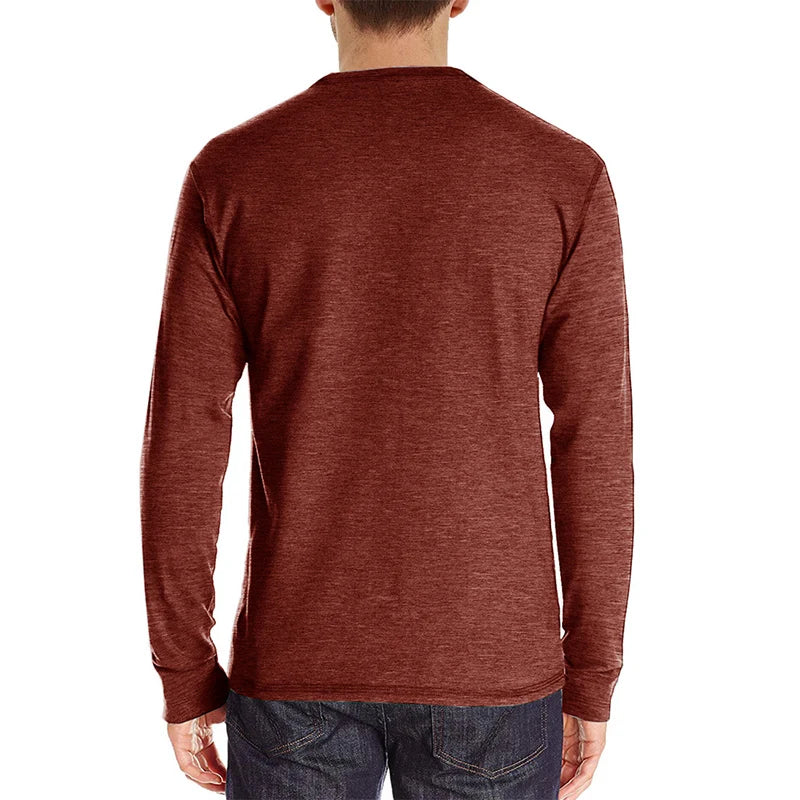 Men Fashion Casual T-Shirts Long Sleeve Tops For Man Soild O Neck Shirts Elastic Gym T Shirt Soccer Tees Streetwear Man Clothing