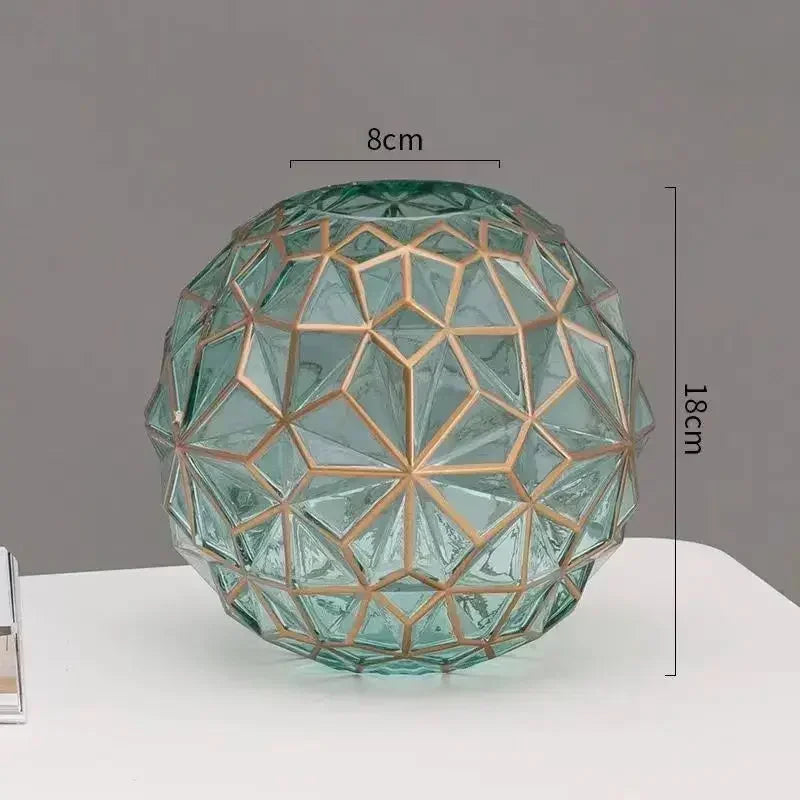 Light Luxury Nordic Glass Vase Living Room Decoration