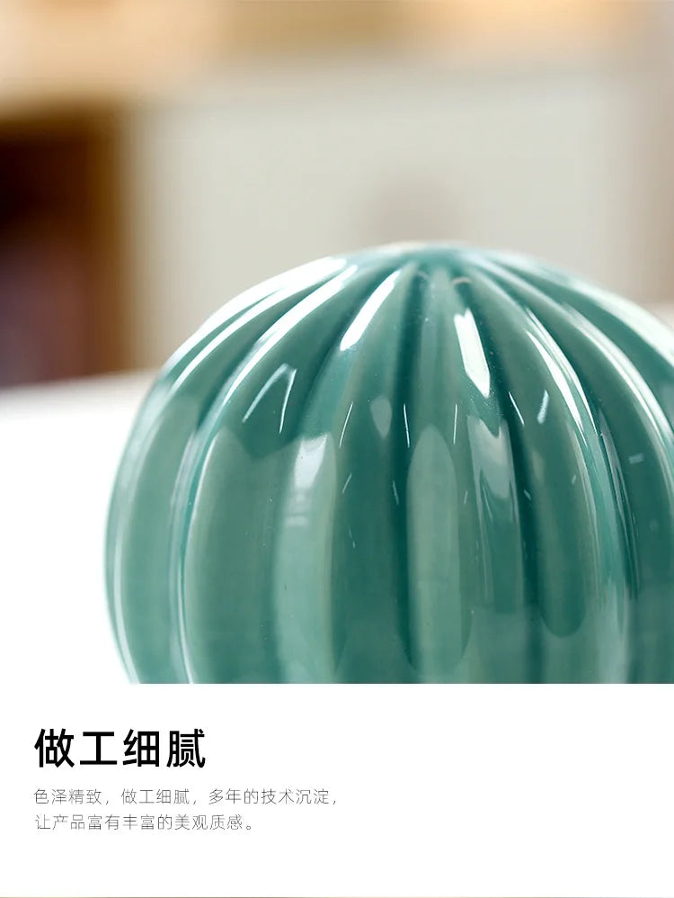Minimalist Ceramic Cactus Ornament Creative Home Craft Decor for Living Room Entrance Desktop Business Gift