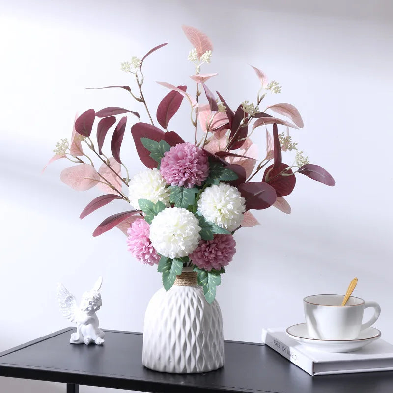 Plastic Flower Vase, Faux Ceramic Vase For Home Decoration