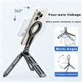 Magnetic phone holder, foldable phone tripod, suitable for iPhone 17/16/15/14/13/12 Pro Max, suitable for all Android phones
