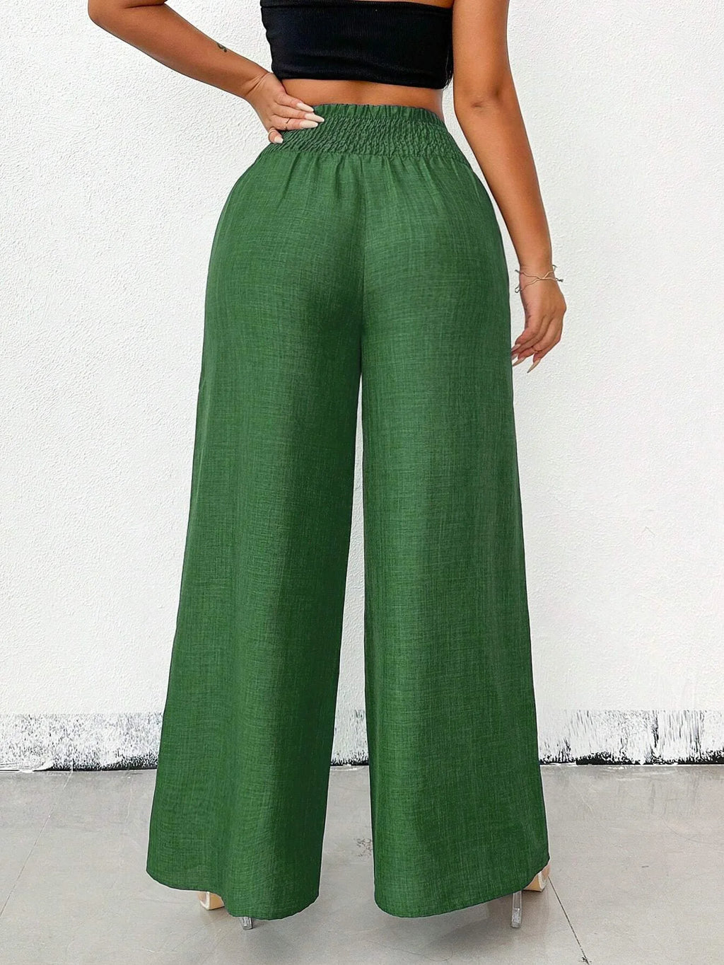 Elegant Solid Wide Leg Pants Fashion