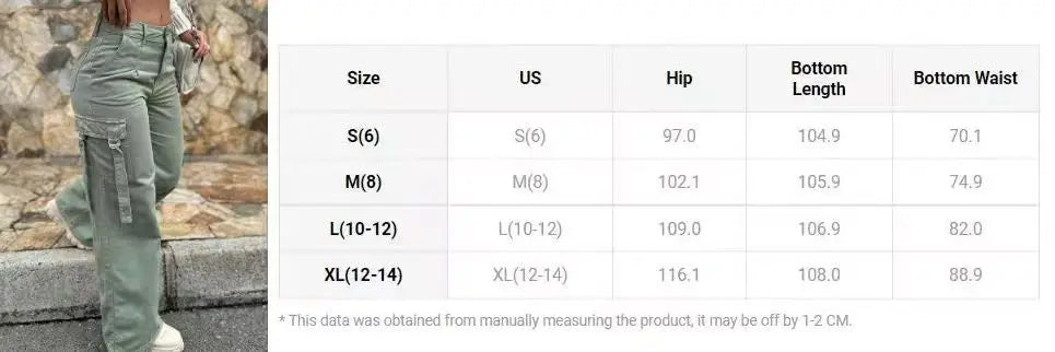 Fashion Retro Overalls Pants Multi-Pocket Casual Straight Pants High Street Women's Wide-Legged High Waisted Long Trousers
