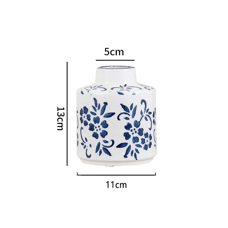 Blue and White Porcelain Vase Flower Arrangement