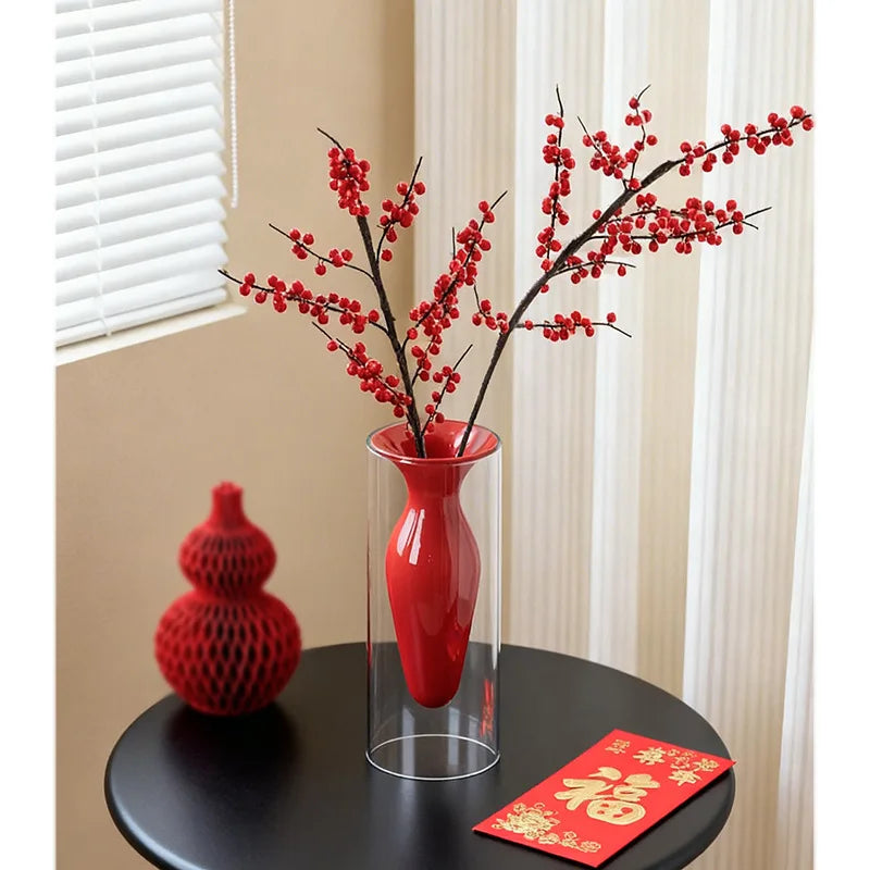 Modern Double-layer Transparent Glass Vase