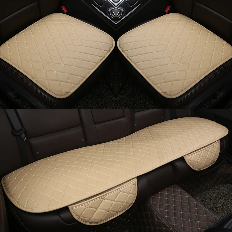 Universal Car Seat Covers PU Leather Seat Cover Auto Interior Accessories Mat Protector Car Leather Support Pad Car Seat Covers