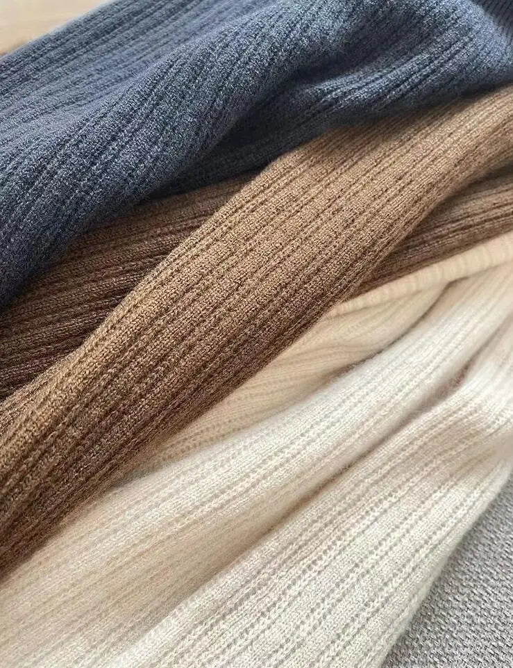 New Autumn/Winter Fashion Long Sleeve V-neck Knitted Solid Color Slim Fit Dress For Women,5 Colors