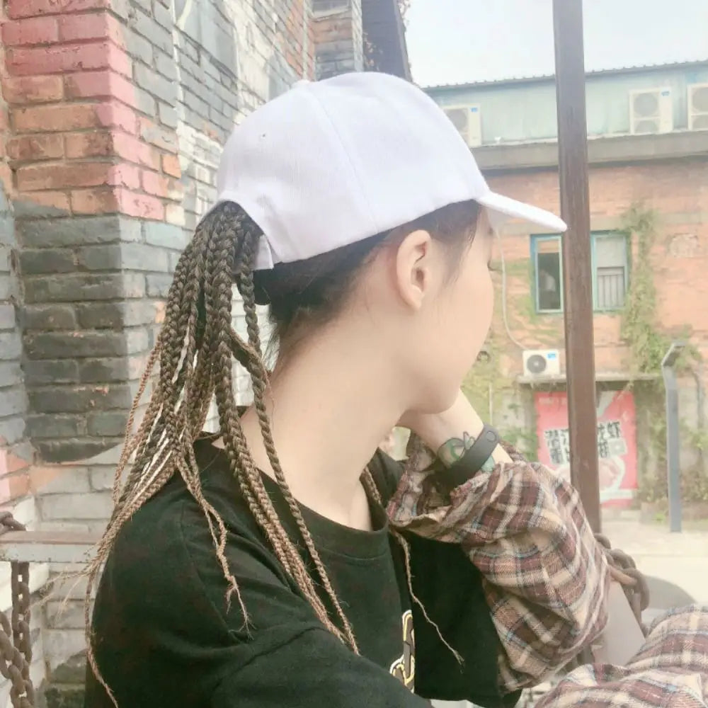 Baseball Cap Wig Hip Hop Hat Daily Wear Peaked Cap Wig Hair Dreadlocks Cap 35cm Dirty Hair Braid Sun Visor Hats Funny Costume