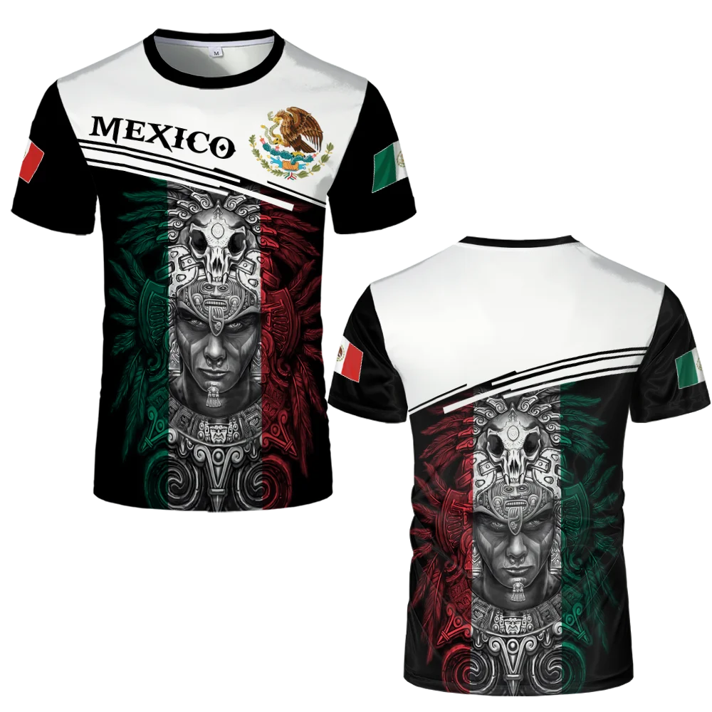 Mexico Jersey T Shirt Summer Outdoor Sports Football Uniform Mexican Mexican Flag Independence Day Gifts Short Sleeved T-shirts