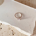 Lxalry Platinum Rhinestone Ring – 4-Claw Double Stone, Handmade Lightweight Jewelry for Day to Night