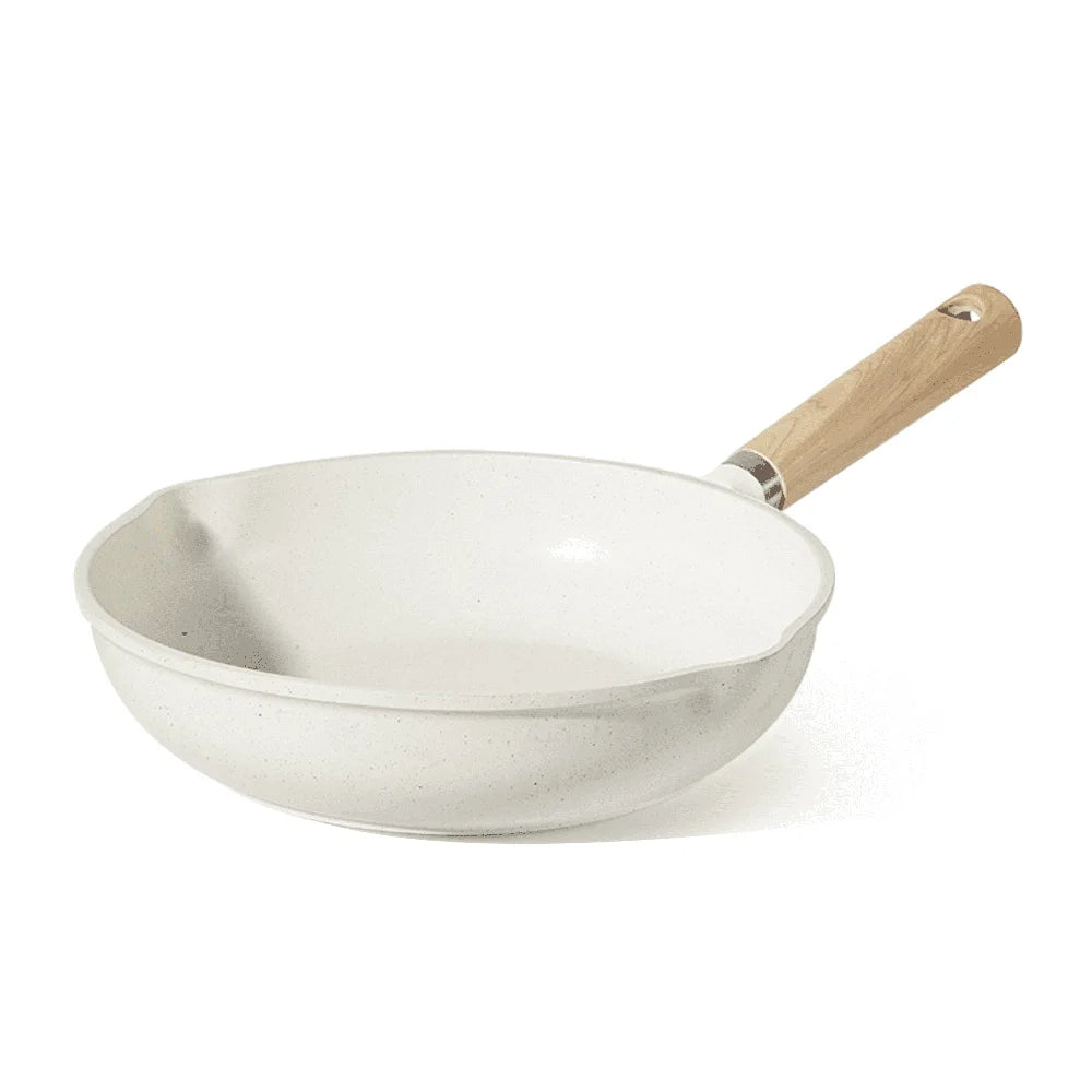 24cm Nonstick Frying Pan Granite Coating Induction Skillet Heavy Duty Omelet Pan Easy Clean Safe Cookware