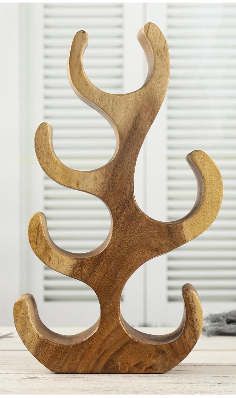 Coral Wood Wine Rack