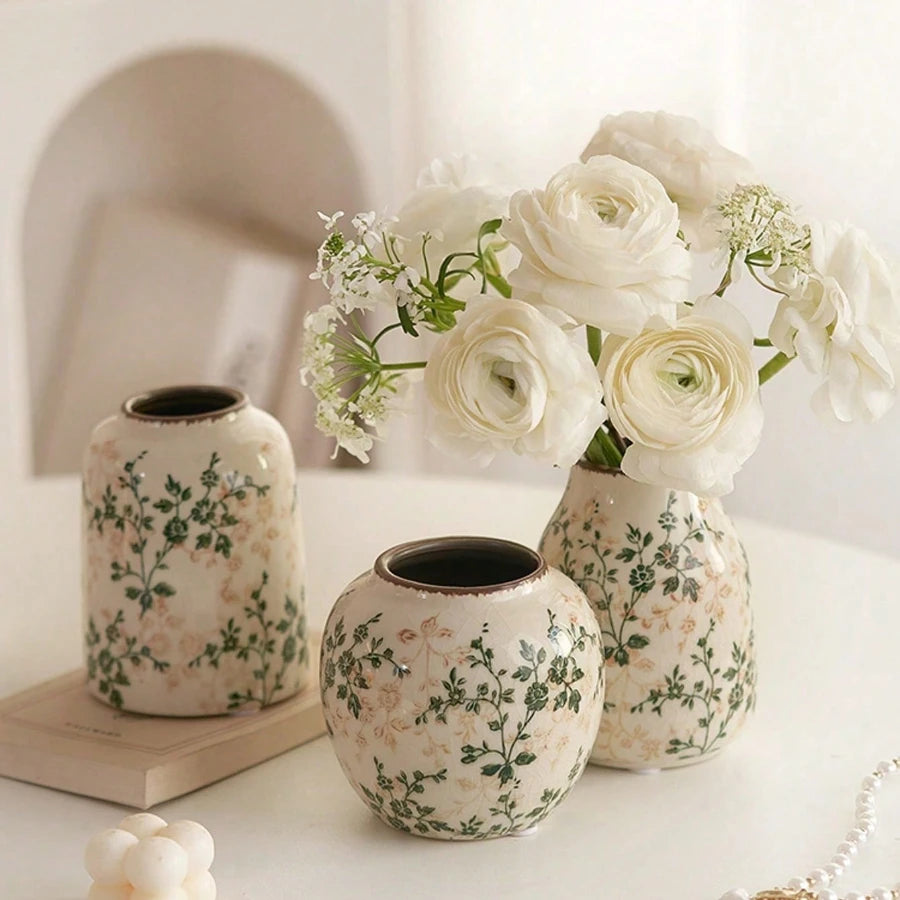 Ice Cracked Ceramic Vase
