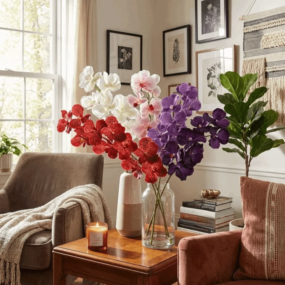 Real Touch Orchids Floral Arrangements Realistic Fake Flower