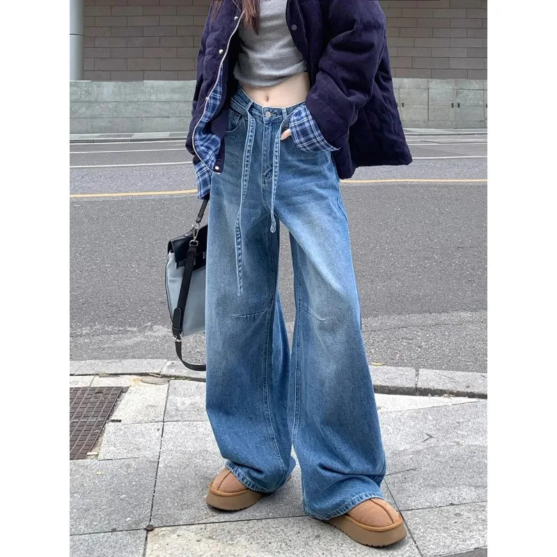 Women's Wide-Leg Jeans High-Waisted