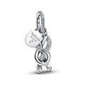 New Openwork Hearts Mum Bead Infinity Knot Dangle Charm Fit Original Pan Bracelet DIY Valentine's Day Gift Women Jewelry