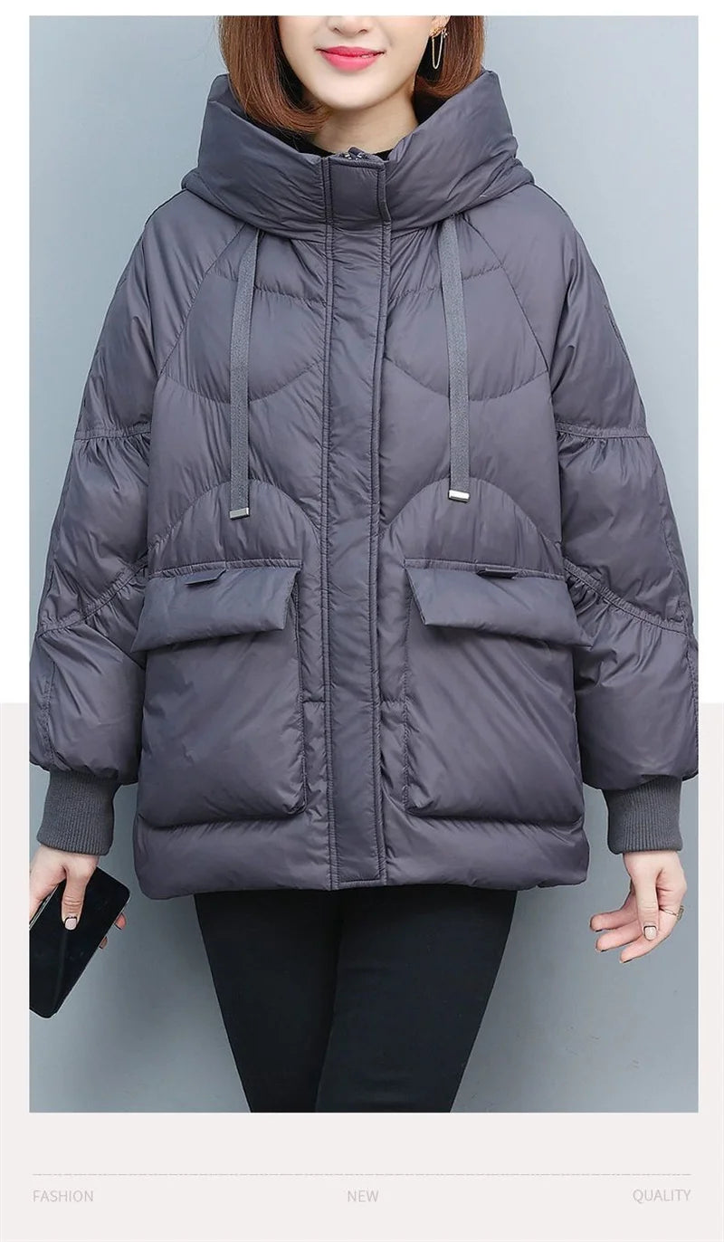 Winter Clothes Women Basic Jackets Warm Thick Down Cotton Jacket Female Short Hooded Fashion Padded-Cotton Jacket Parkas Mujer 2