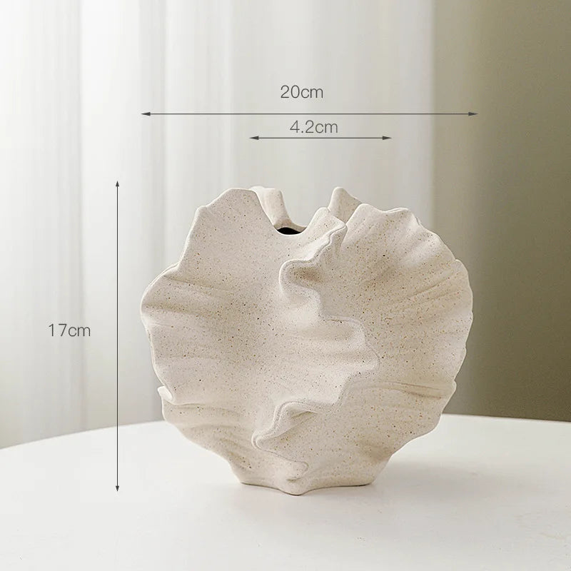 Ceramic Vase Geometric Wavy Patterns
