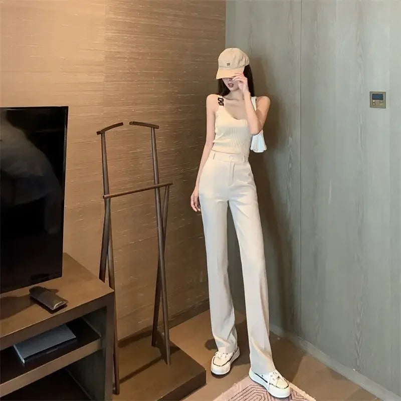 Dress Pants Tailoring Work Woman Trousers Straight Leg Slacks Women Office Trends 2025 Y2k Streetwear 90s Casual Original G Xxl