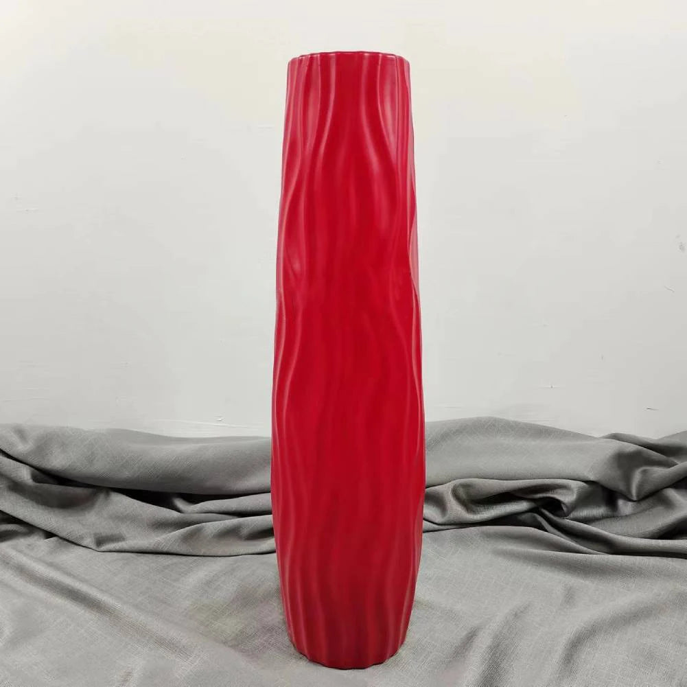 Large Floor Vase Decorative Vase Textured Floor Standing Vase for Home Living Room