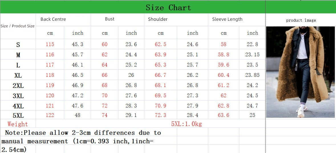 Men's Winter Fur Padded Jacket Winter Faux Fur Thickened Jacket for Men