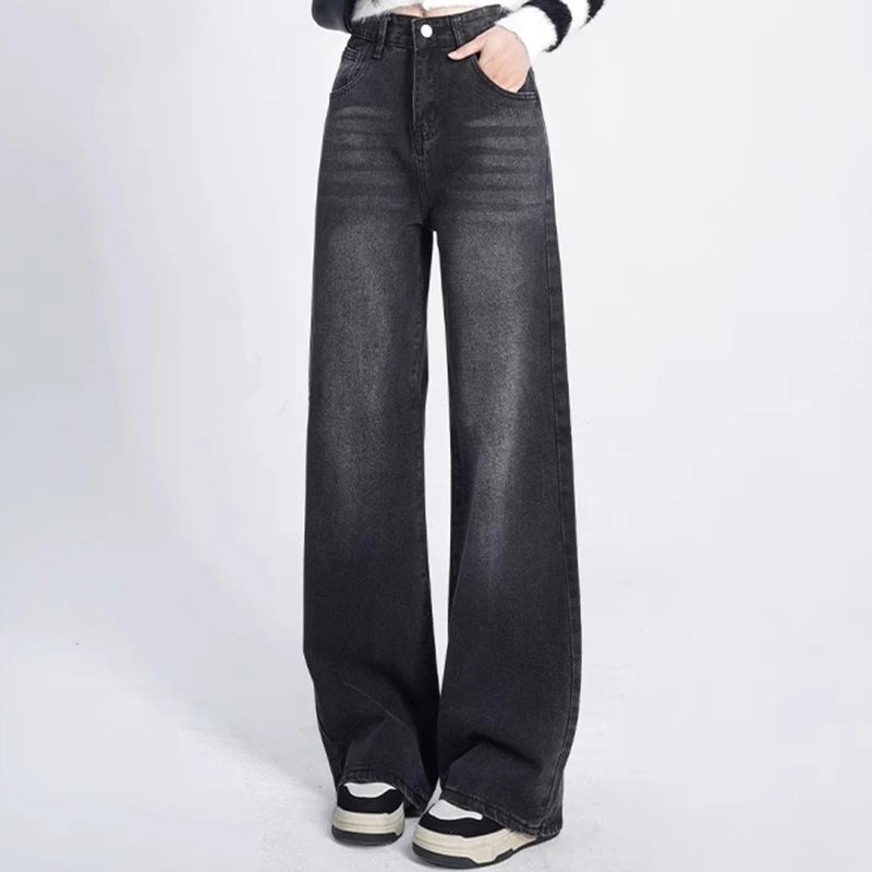 High Waist Jeans Lady Slim Fit Loose