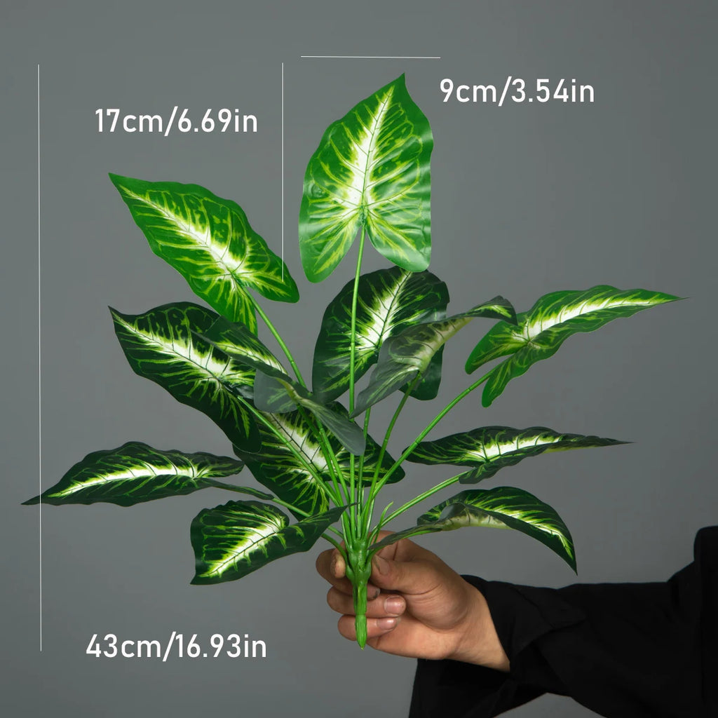Artificial Plants Green Palm Leaves