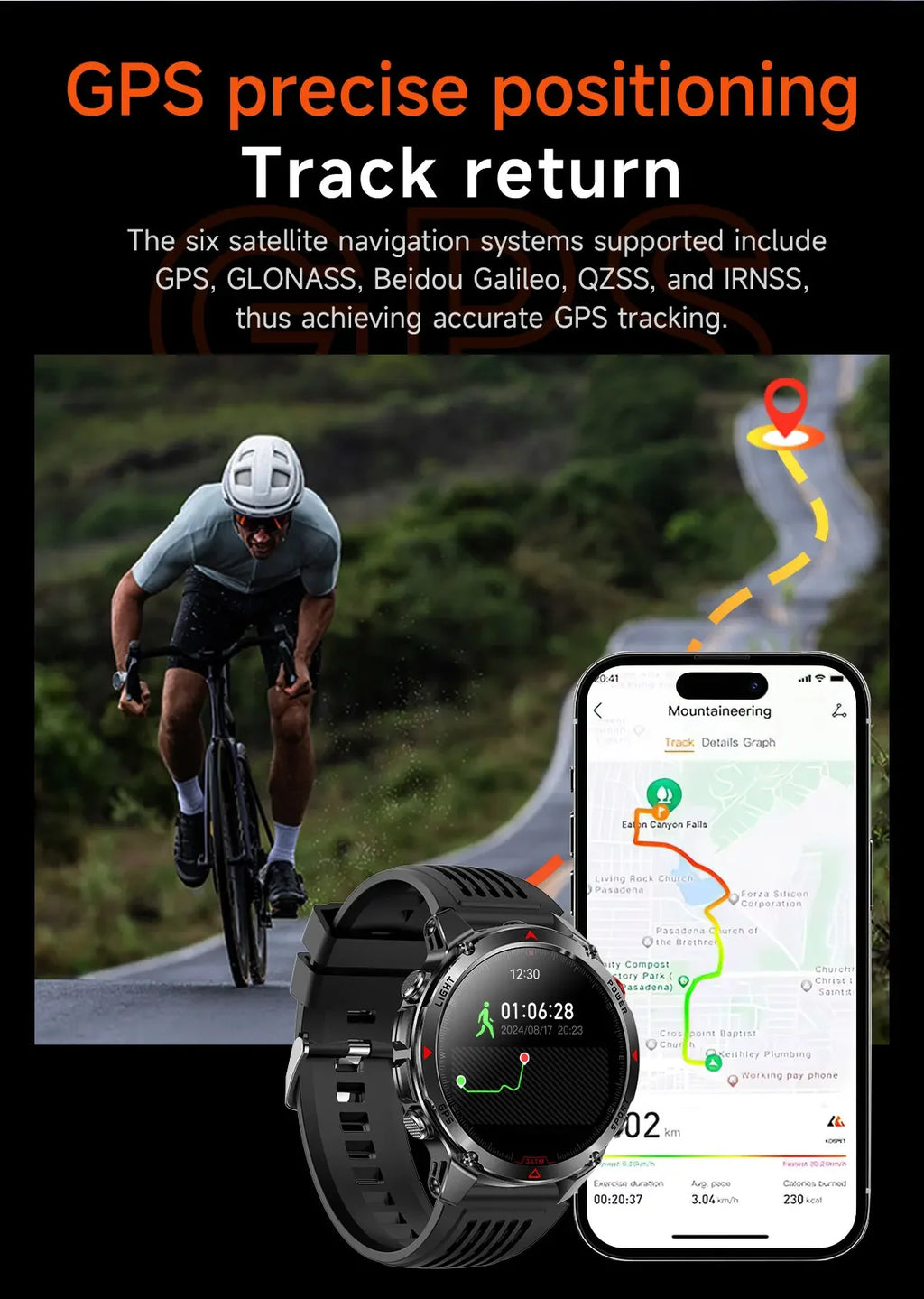 Smart Watch For Men 1.46'' 360*360 HD AMOLED Color Display Voice Call Compass LED Sports Fitness Waterproof Watch Ladies