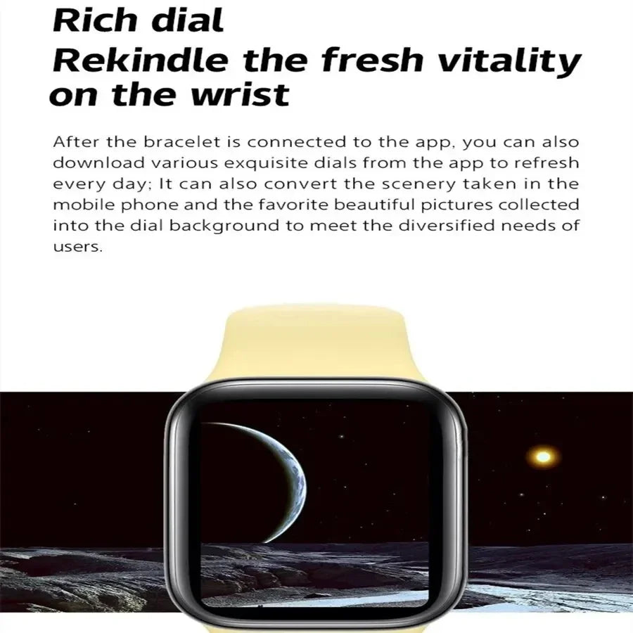 Smartwatch For Men Android IOS Phone 1.73" Screen Bluetooth Call Blood Oxygen Pressure Monitoring Smart Watch Women