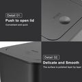 10L Small Black Bathroom Trash Can with Pop Up Lid Compact Plastic Garbage Bin For Cleaning Kitchen Food And Meal Residue