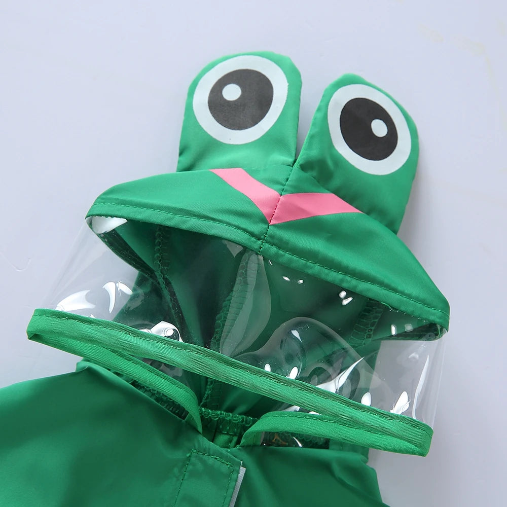 Fashionable Reflective Pet Dog Raincoat Cute Animal Raincoat Pet Hooded Waterproof Jacket Clothes Dog Clothes for Big Dogs