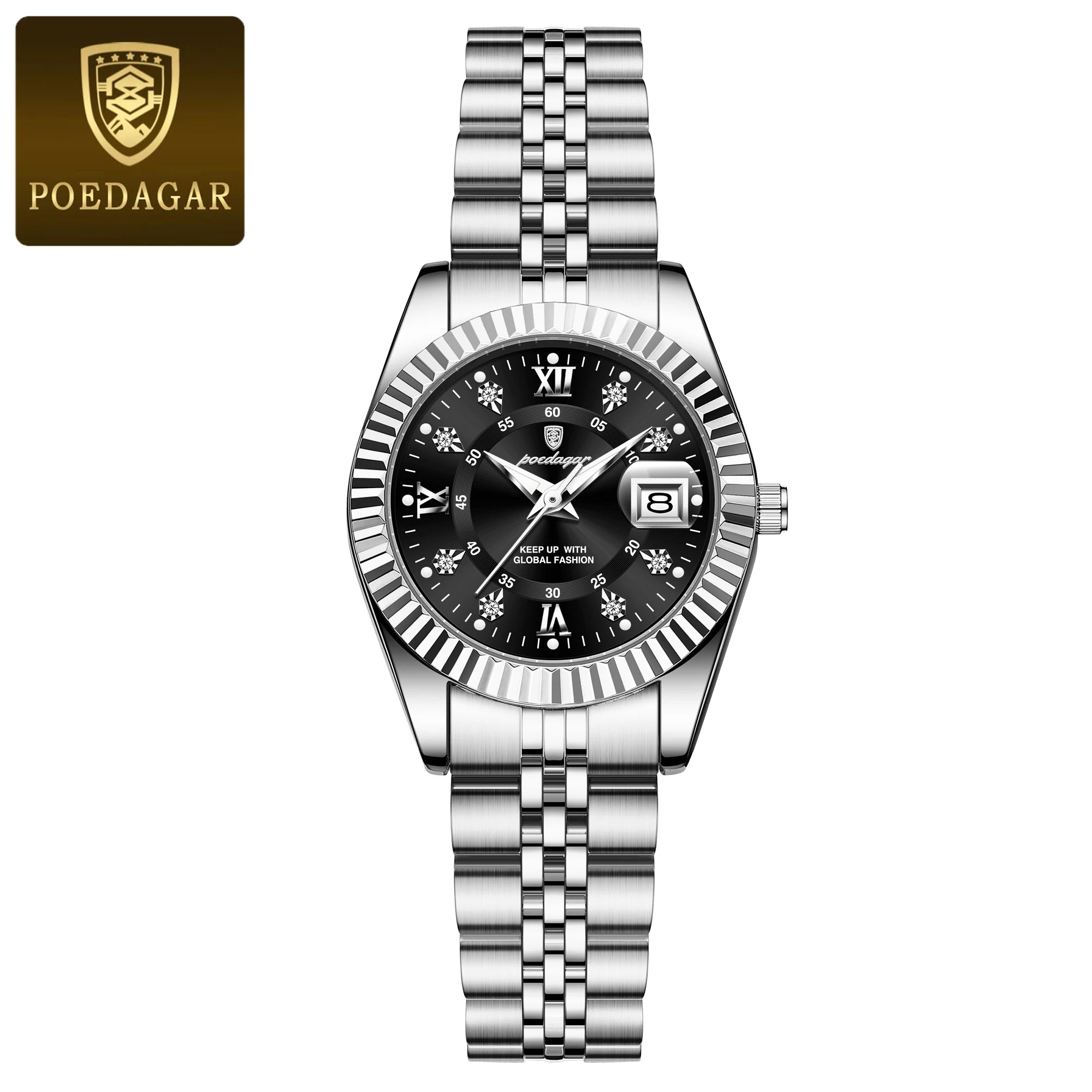 Women's Luxury Quartz Watch – Waterproof Luminous Stainless Steel Ladies Wristwatch