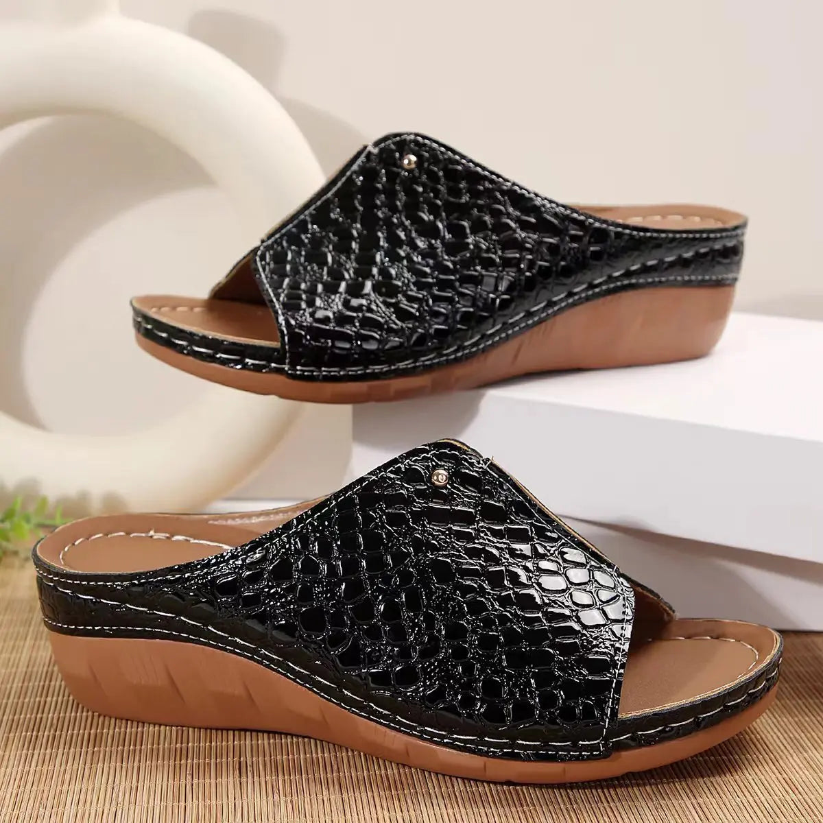 Sandals Women Shoes Summer Platform Heels Shoes Woman Slip On Shoes Wedge Women's Sandals Soft Woman Slippers Footwear Female