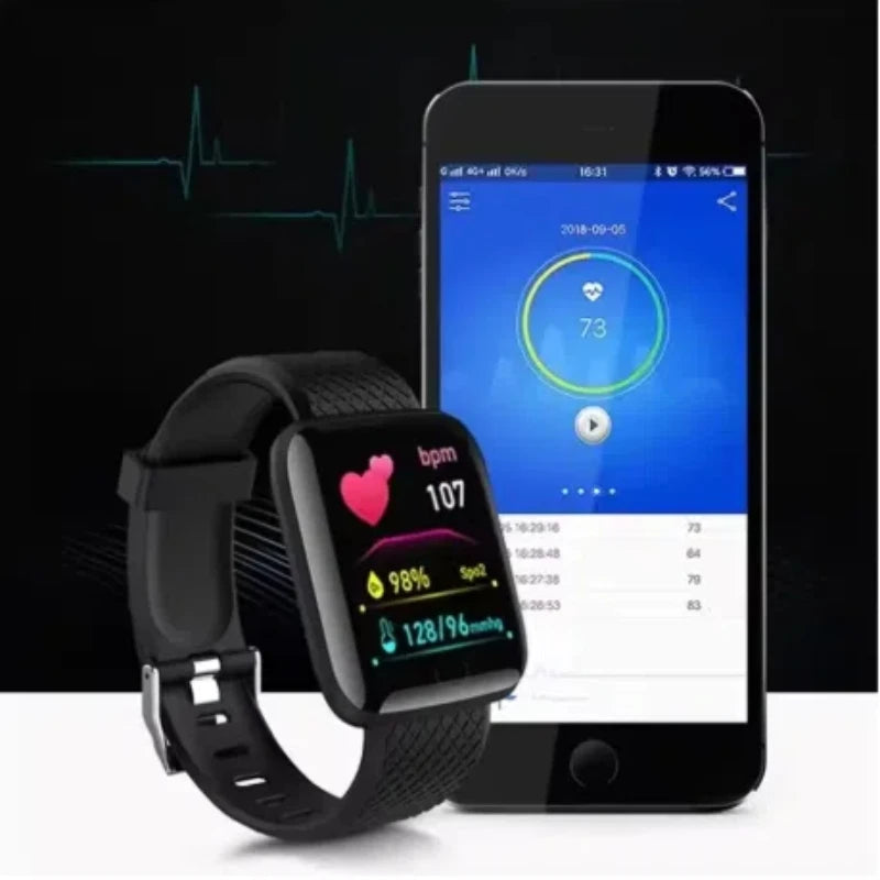 Smart Watch For Men Women Kids Message Remind Music Control Sport Step Calories D13 Smartwatch Alarm Clock 116Plus