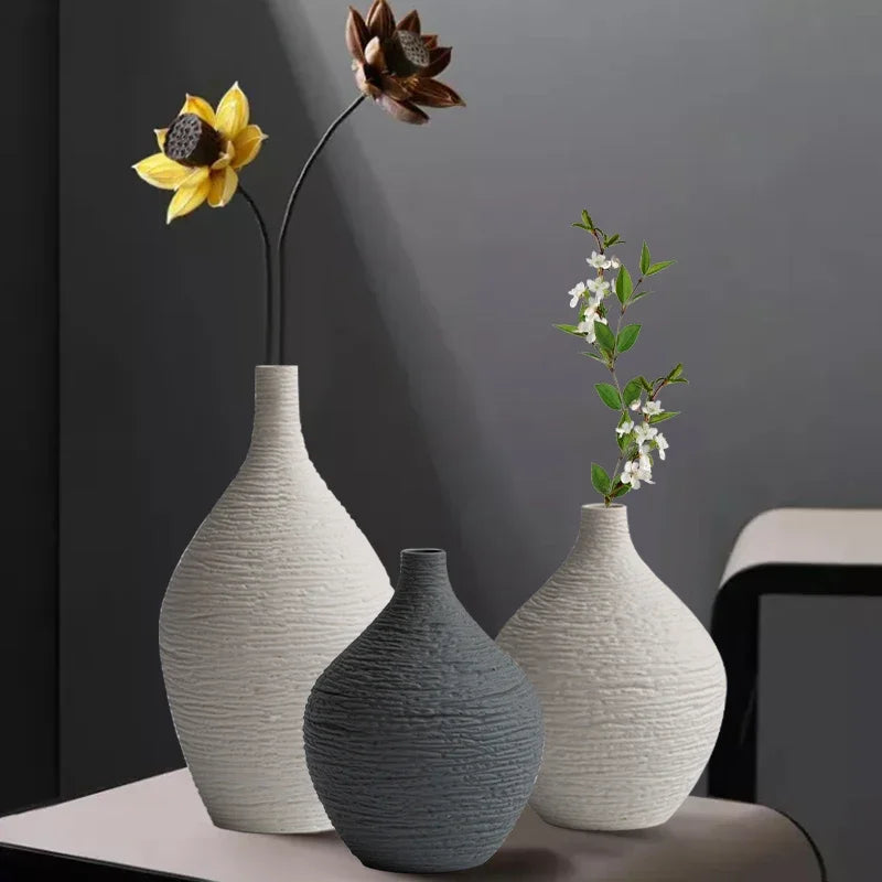 White Ceramic Vase Decoration for Home