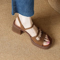 Fashion Casual Open Toe Shoes for Women High Heels Strange Style Solid Color Designer Sandals Plus Size