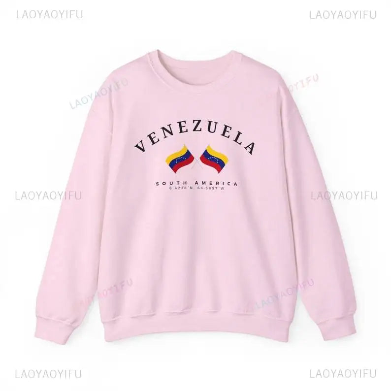 Venezuela Sweatshirt Venezuelan Shirt South America Gift Souvenir Soft Comfortable Unisex Pullover Casual Wear Men Women Trendy