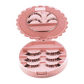 Cute Bow Beauty Pink Plastic Lashes Organizer Lashes Container Box False Eyelash Box Makeup Tool