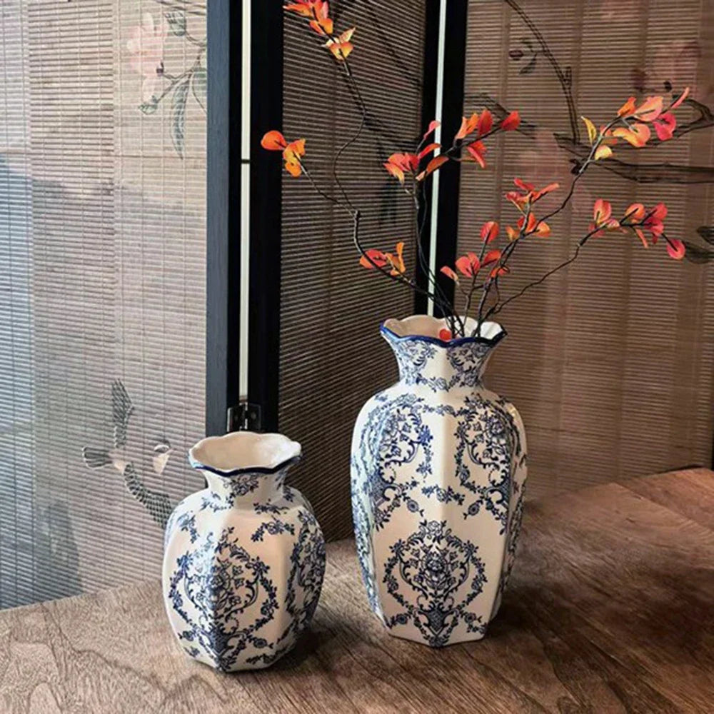 Hand-Painted Vase Blue White Porcelain Vase